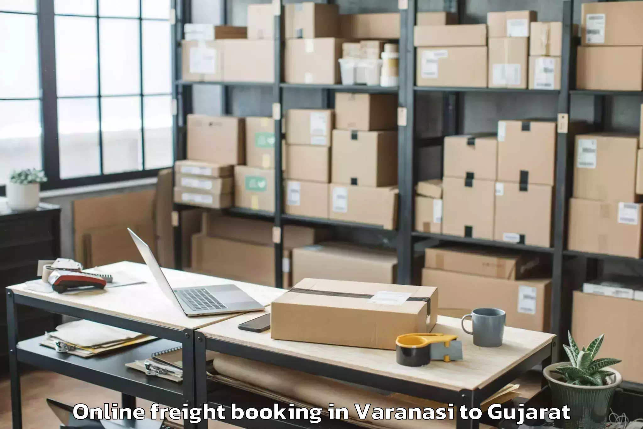 Easy Varanasi to Bilimora Online Freight Booking Booking